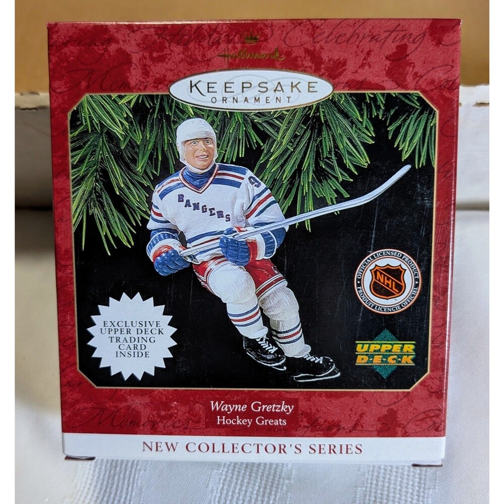 Vintage 1997 Hallmark Keepsake Ornament Wayne Gretzky NHL Hockey Greats w/ Card